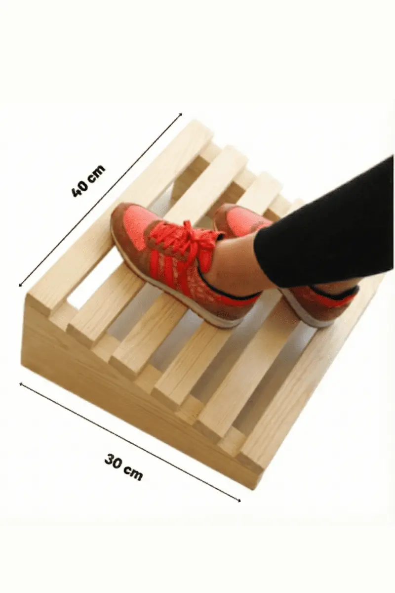 Doğal ahşap ergonomik masa altı ayak desteği 30x40 cm